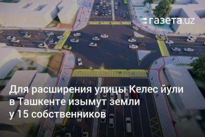 Для расширения улицы Келес йули в Ташкенте изымут земли у 15 собственников