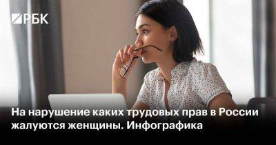 На нарушение каких трудовых прав в России жалуются женщины. Инфографика - smartmoney.one - Россия