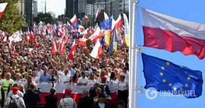Протесты в Варшаве 1 октября - польская оппозиция вывела на улицы многотысячную акцию - obozrevatel.com - Россия - Польша - Варшава - Ес