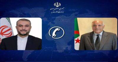 Главы МИД Ирана и Алжира подчеркнули необходимость прекращения преступлений сионистов в Газе