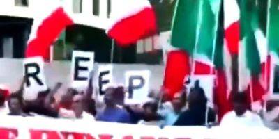В Индии митинг в поддержку Палестины прошел под флагами Италии — видео