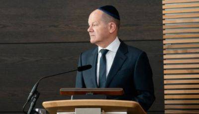 Канцлер Германии Шольц надел кипу: «еврейская жизнь остаётся частью Германии»