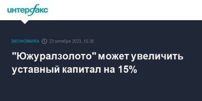 Константин Струков - "Южуралзолото" может увеличить уставный капитал на 15% - smartmoney.one - Москва