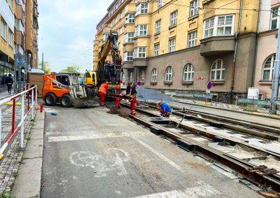 Шесть трамваев в Праге сменят маршрут из-за ремонта путей