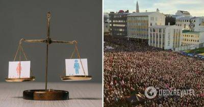 Гендерное равенство - в Исландии прошла первая за 48 лет всеобщая забастовка женщин