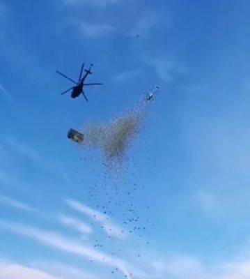 В Чехии сбросили миллион долларов с вертолета - подробности и видео