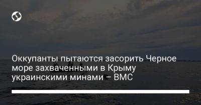 Оккупанты пытаются засорить Черное море захваченными в Крыму украинскими минами – ВМС