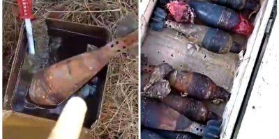 Оккупанты показали ржавые мины, которые им поставляет минобороны РФ — видео