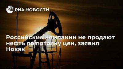 Новак: российские компании соблюдают указ и не продают нефть по потолку цен