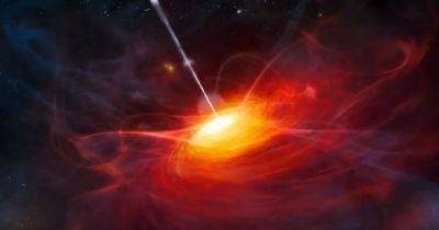 Длиной 570 световых лет. Струя плазмы из огромной черной дыры бросает вызов существующим теориям
