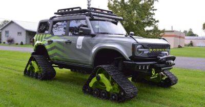 Ford Bronco превратили в необычный внедорожник на гусеницах (фото)