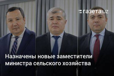 Назначены новые заместители министра сельского хозяйства Узбекистана
