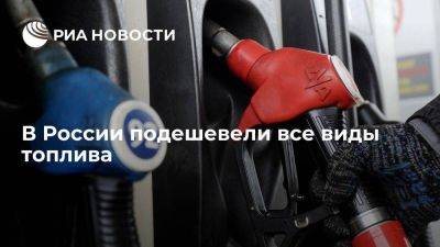 В РФ все виды топлива подешевели на 1-3%