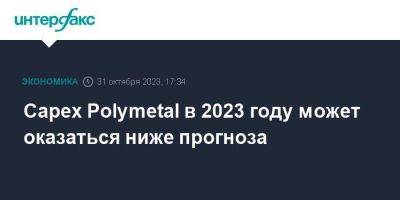 Capex Polymetal в 2023 году может оказаться ниже прогноза