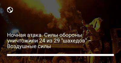 Ночная атака. Силы обороны уничтожили 24 из 29 "шахедов" – Воздушные силы