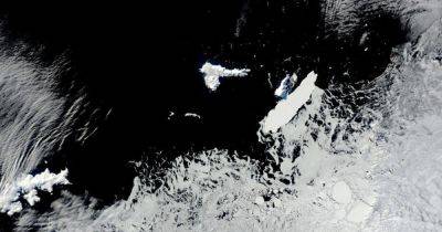 Антарктический дрифт. 72-километровый айсберг на всей скорости протаранил крохотный остров (фото)