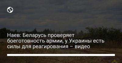 Наев: Беларусь проверяет боеготовность армии, у Украины есть силы для реагирования – видео