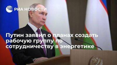 Путин заявил о скором создании рабочей группы по сотрудничеству в энергетике