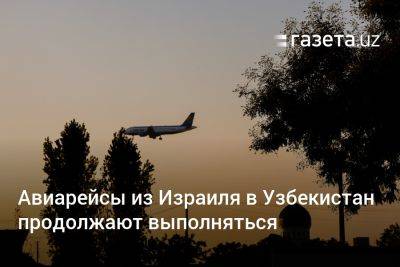 Авиарейсы из Израиля в Узбекистан продолжают выполняться