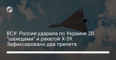 ВСУ: Россия ударила по Украине 20 "шахедами" и ракетой Х-59. Зафиксировано два прилета