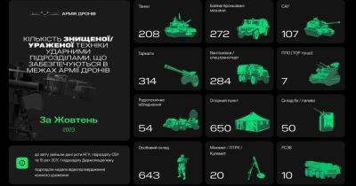 За месяц "Армия дронов" поразила 175 вражеских танков и 245 орудий, — Минцифры