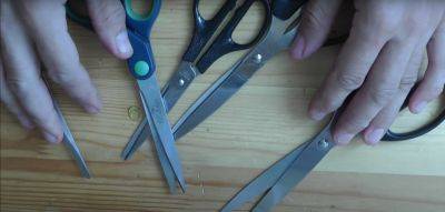 Старинная хитрость: как быстро заточить ножницы при помощи иголки
