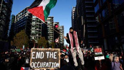 Биньямин Нетаньяху - Джо Байден - Во многих странах мира 11 ноября прошли акции в поддержку палестинцев - svoboda.org - США - New York - Англия - Бельгия - Израиль - Лондон - Франция - Нью-Йорк - Голландия - Палестина - Ирландия - Юар - штат Делавэр