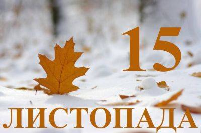 Сегодня 15 ноября: какой праздник и день в истории