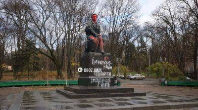 В Киеве демонтировали памятник Пушкину – видео
