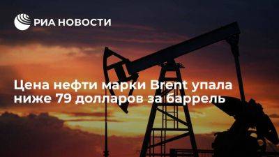 Цена нефти марки Brent упала ниже 79 долларов за баррель впервые с 20 июля