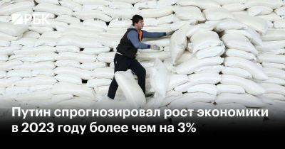 Путин спрогнозировал рост экономики в 2023 году более чем на 3%