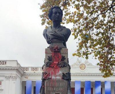 Акция на Думской в Одессе 18 ноября: досталось и Пушкину | Новости Одессы