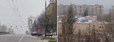 В Харькове пошел первый снег (видео)