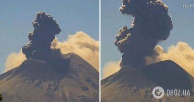 В Мексике произошло извержение вулкана Попокатепетль: объявлен желтый уровень опасности