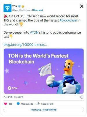 Toncoin (TON) превзошел своих конкурентов: новый рекорд TPS