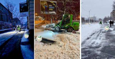 Коммунальщики убирают снег в Харькове (видео)