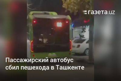Пассажирский автобус сбил пешехода в Ташкенте