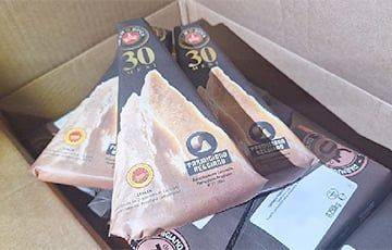 На границе раздавали 385 килограммов итальянского сыра