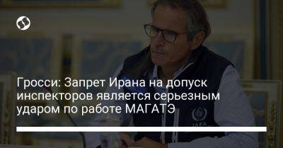 Рафаэль Гросси - Гросси: Запрет Ирана на допуск инспекторов является серьезным ударом по работе МАГАТЭ - liga.net - Украина - Иран - Тегеран
