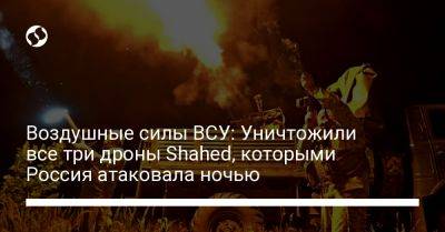 Воздушные силы ВСУ: Уничтожили все три дроны Shahed, которыми Россия атаковала ночью