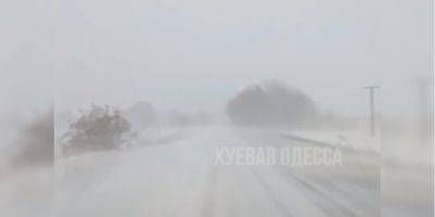 Одесскую область замело снегом: трассу Одесса-Рени полностью перекрыли