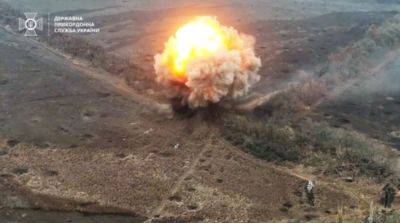 Пограничники уничтожили замаскированный полевой склад противотанковых мин россиян – видео