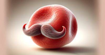 Микроскопический модник. Ученые вырастили самые маленькие в мире усы на эритроците (фото)