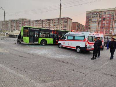В Ташкенте произошла авария с участием автобуса и грузовика, три человека пострадали - podrobno.uz - Узбекистан - Ташкент - район Янгихаетский
