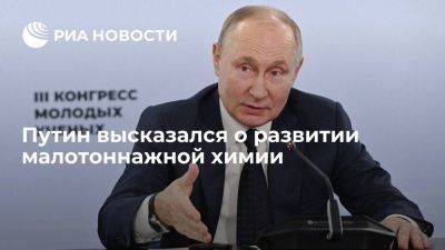 Путин назвал развитие малотоннажной химии одним из приоритетов правительства
