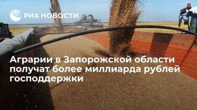 Запорожские аграрии до конца года получат более миллиарда рублей господдержки