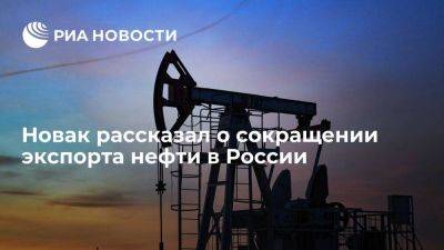 Новак: дополнительные объемы сокращения экспорта нефти РФ вернутся на рынок
