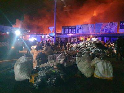 Пожар в Ростове 30 ноября – загорелся рынок, часть города без света - кадры