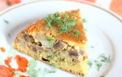 На тарелке не останется ни одной крошки: рецепт вкуснейшего заливного пирога с картофелем и грибами