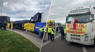 Тысяча грузовиков не могут выехать в Украину из-за забастовки на границе с Польшей